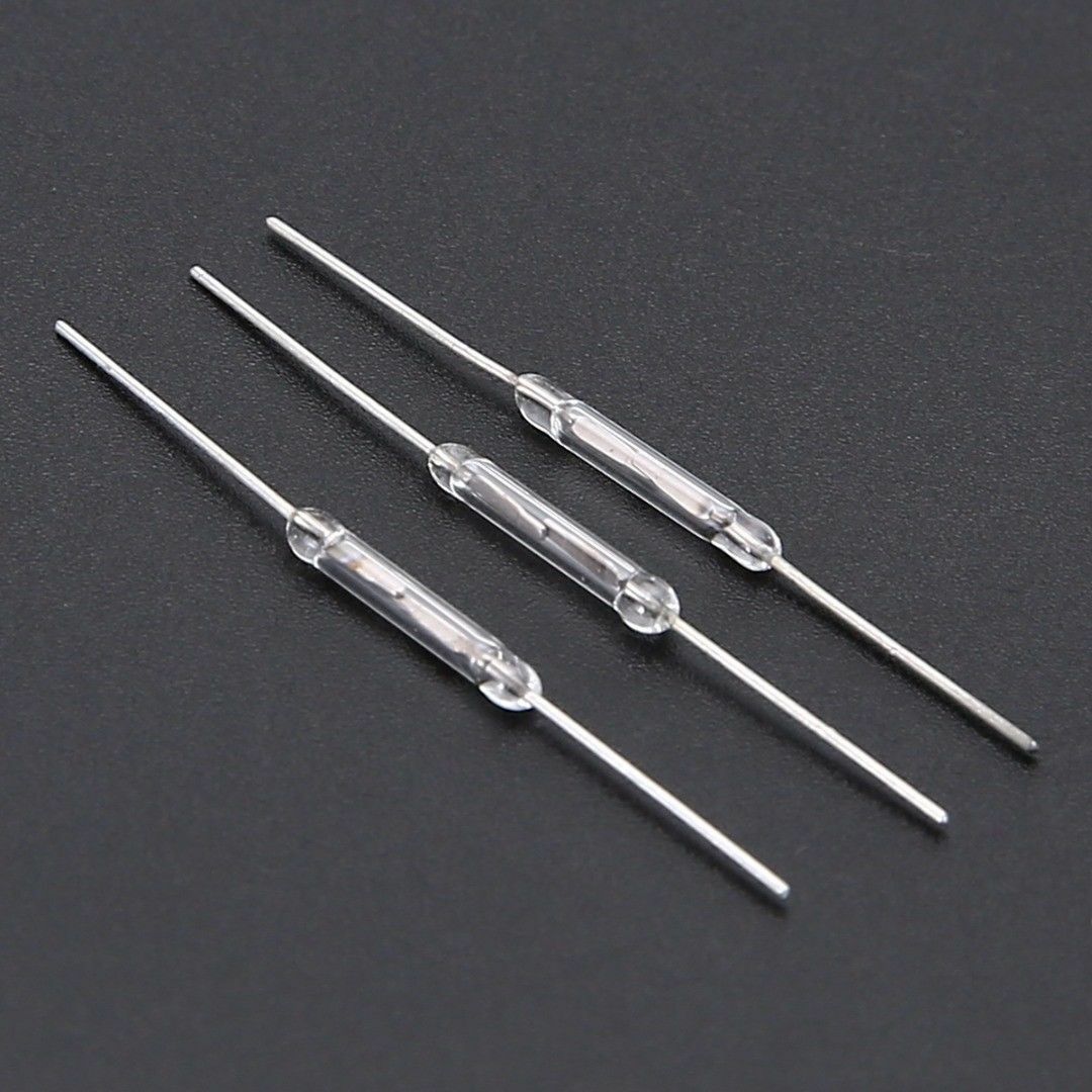10pcs 14mm Glass Magnetic Induction Reed Switch MagSwitch Normally Open NO