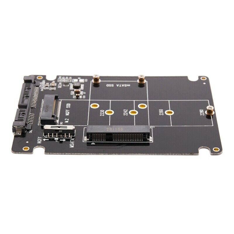 2 in 1 NGFF M.2 B+M Key Mini PCI-E or mSATA SSD to SATA III Adapter Card for fP4