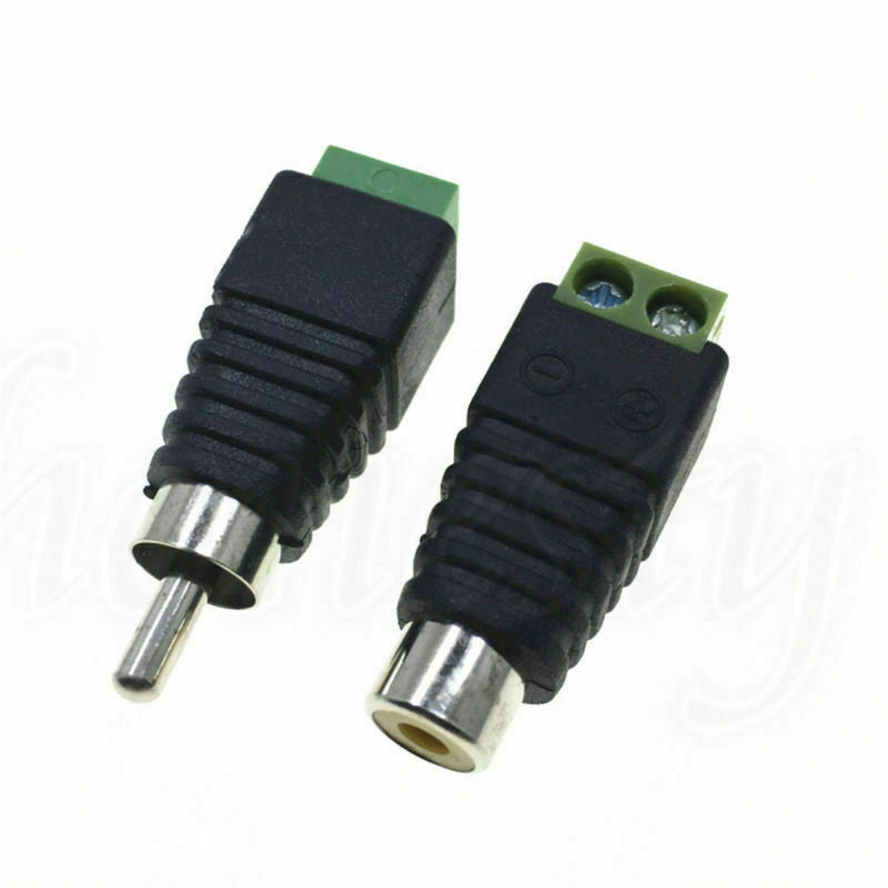 5 pairs Speaker Wire Cable  Audio Male / Female RCA Connector Adapter Jack Plug