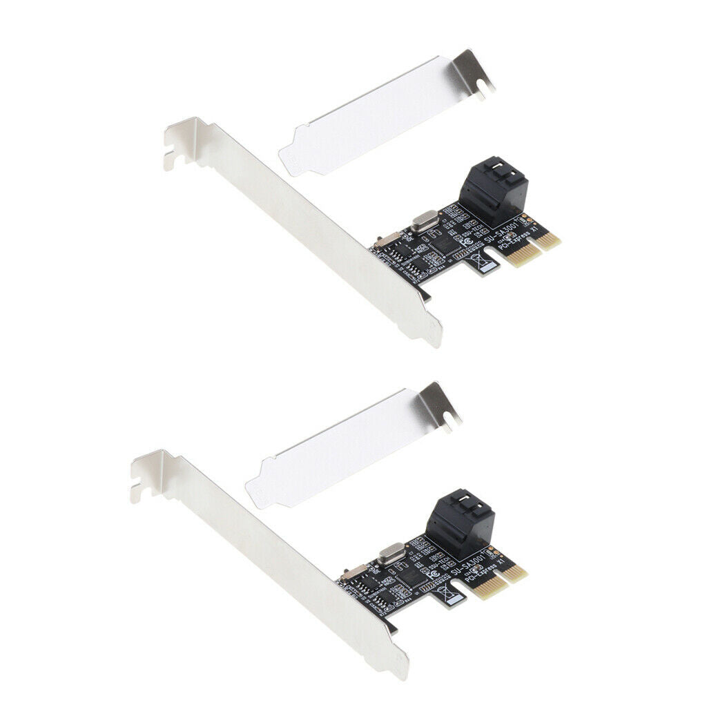 2pcs 2Port PCIe SATA Card Controller Expansion Card 6Gb / S SATA 3.0 PCIe Card,
