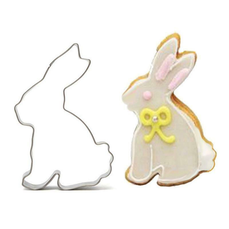 Easter Rabbit Cookies Cutter Mold Stainless Baking Cake Decorating Tools Happy