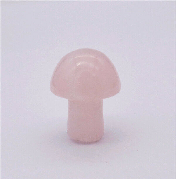 5Pcs 21x15mm Natural Rose Quartz Carved Mushroom Massager Reiki Healing HH7718
