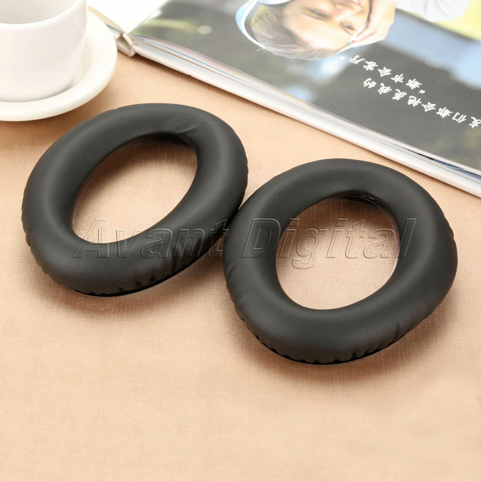 Black Replacement Headphones Earpads Foam Ear Pads Cushion Easy Installation