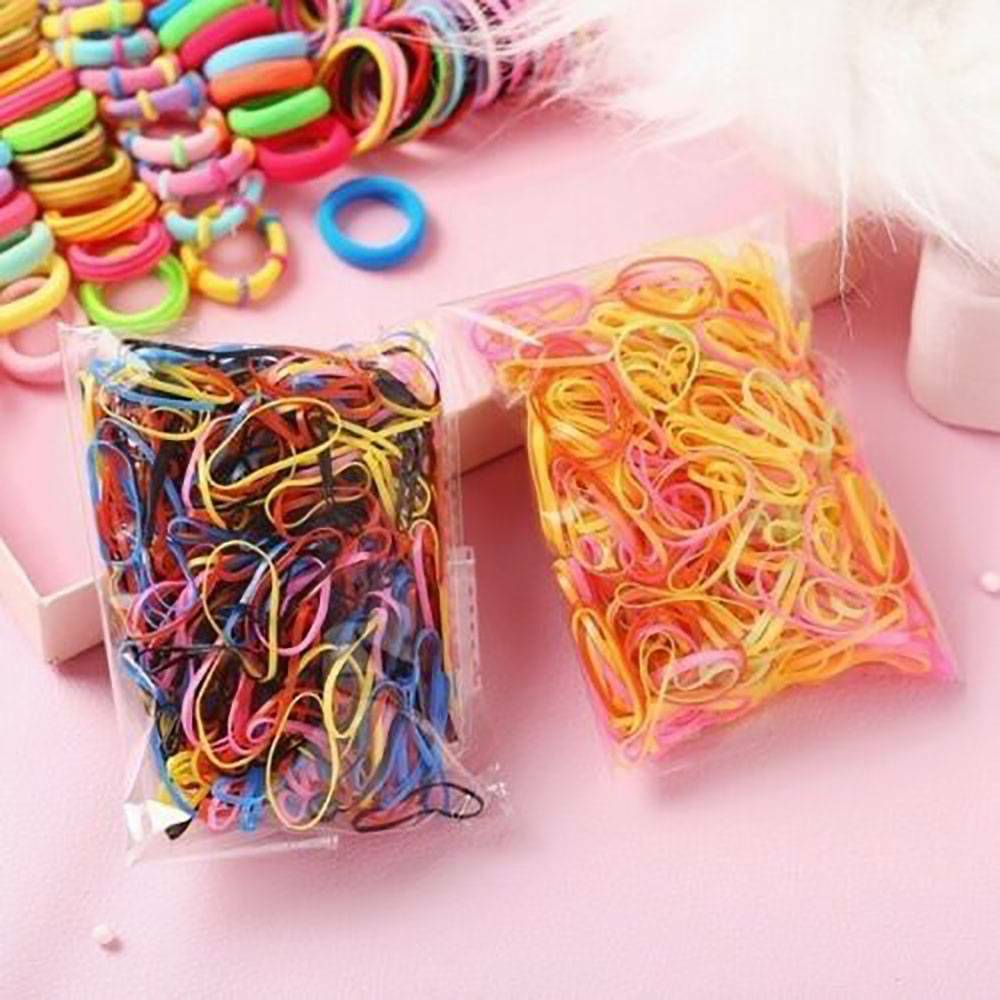Full Set 220Pcs Candy Colors Girls Kids Hair Clips Rope Ponytail Holder Hairclip