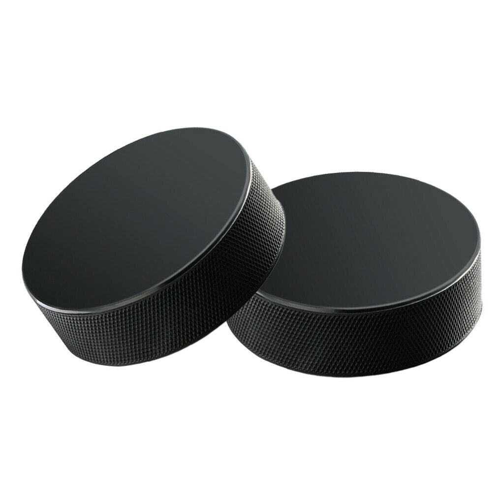 2x Ice Hockey Pucks Rubber Standard Hockey Balls for Training Athletes