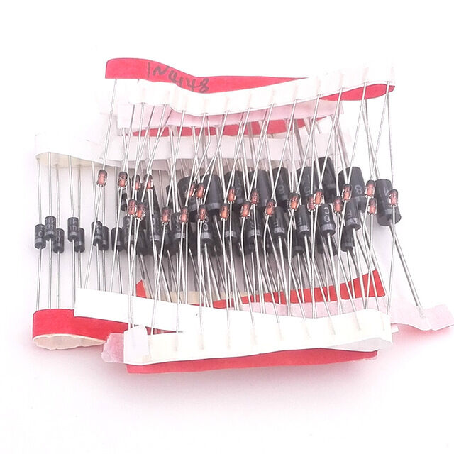 100pcs 1N4148 1N4007 1N5819 1N5399 1N5408 1N5822 FR107 FR207 Diode Assorted Kit