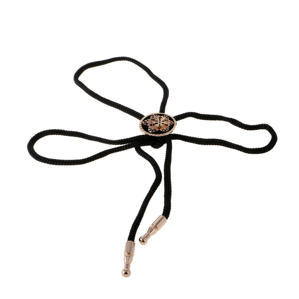 Western Cowboy Bolo Tie Men's Flower Round Pendant Suit   Bolo Tie Gift