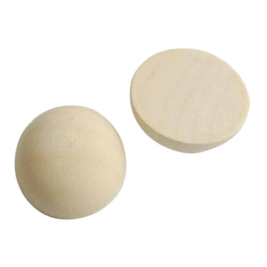 200pcs Unfinished Hardwood Wooden Half Balls Shapes Party Table Decoration