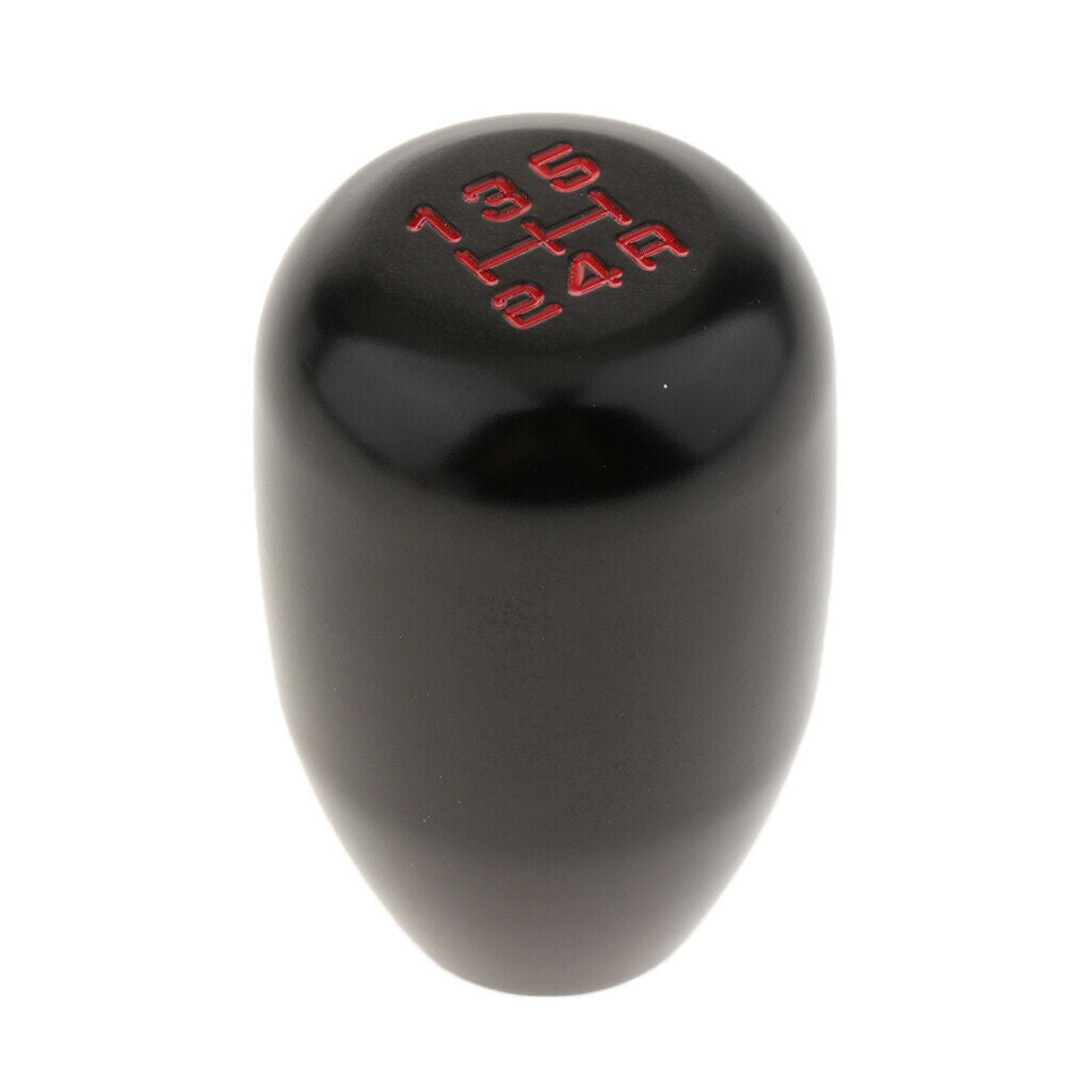 Universal Auto CNC Handle 5-Speed Shift Knob with Adapter Anodized Black/Red
