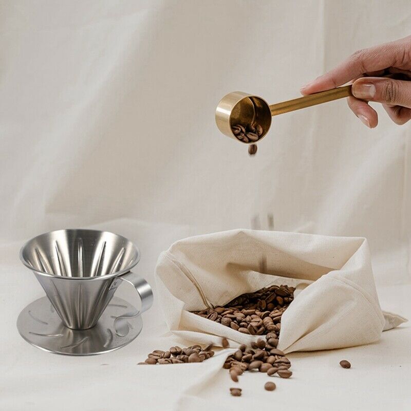 Stainless Steel Pour over Coffee Dripper Brewer Cone Filter Coffee Maker with J5
