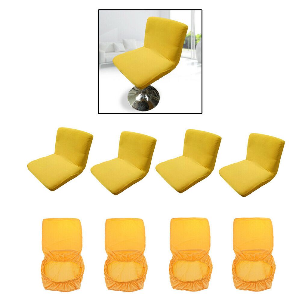 4x Universal Chair Stool With Low Backrest And Elastic Band For The Kitchen