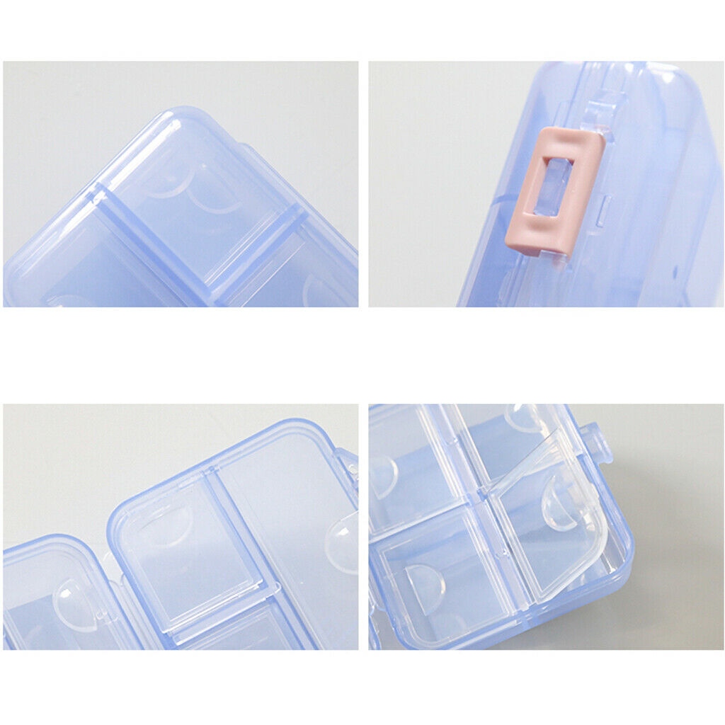 2Pcs Travel Pill Box Medicine Organizer Container Jewellery Case Storage Holder,