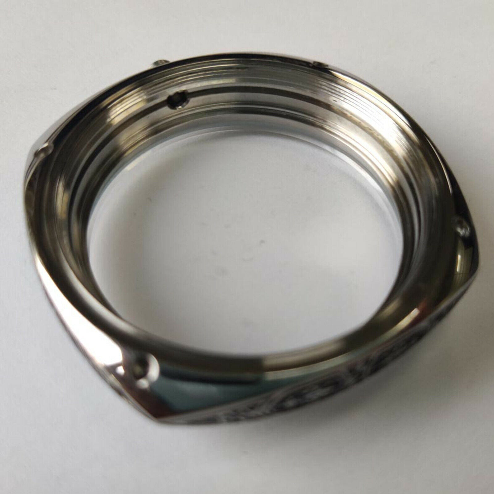 For ETA 6497/6498 Watch Movement 45mm Stainless Steel Carving Watch Case Part