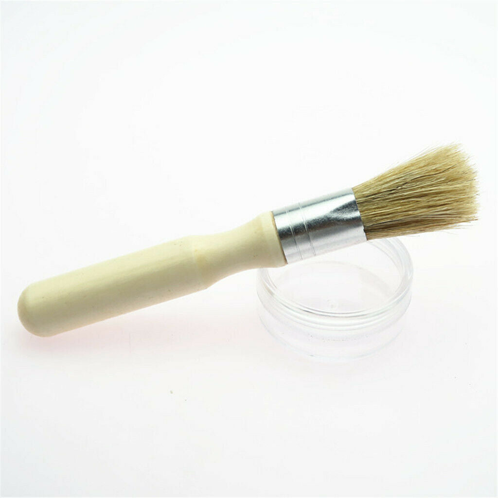 3.8cm Chalk Oil Painting Brush Wooden Handle Paint Brush Tools Round Bristle