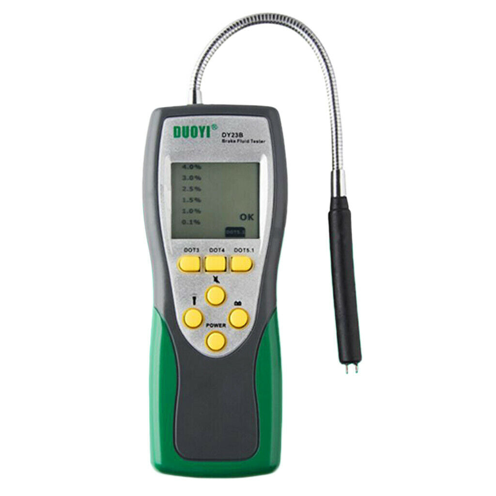 Car Brake Fluid Tester Oil Tester with 250mm Goose Neck Detector 2.2in LCD