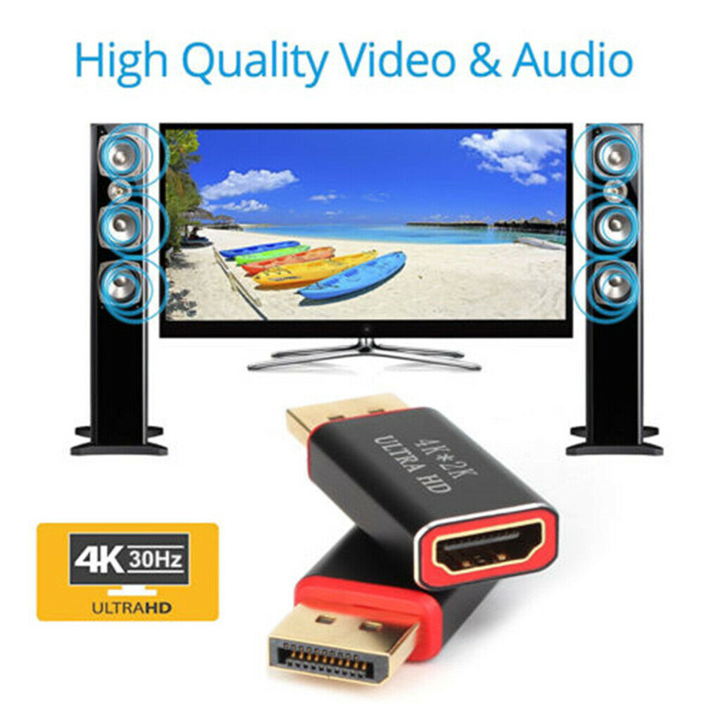 for DP to HDMI Display Port for Male to HDMI Female 4K Adapter New Converter