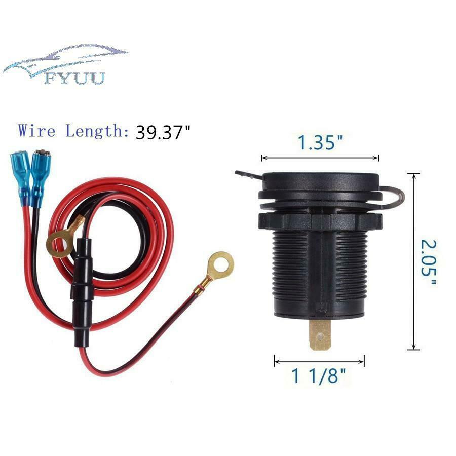 Motor Charger Digital Voltmeter Dual USB QC3.0 for Kawasaki versys650/versys1000