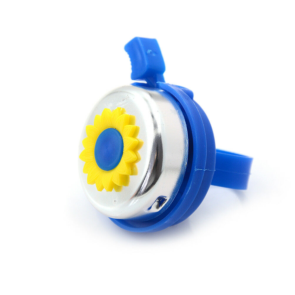 1Pcs bike bicycle bell ring round flower plastic metal sound alar.l8