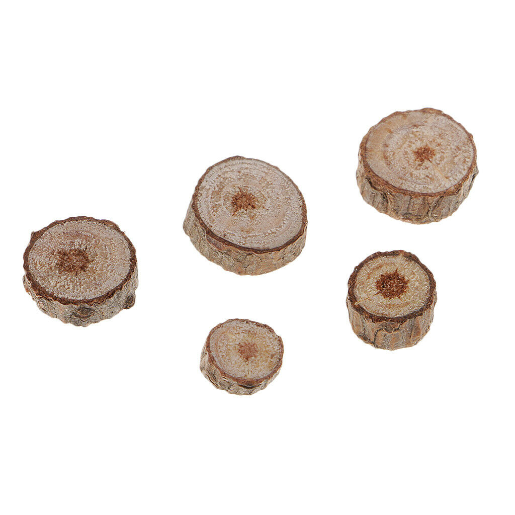 100pcs Wooden Wood Log Slices Discs Mini Decorative Rustic Wedding Supplies
