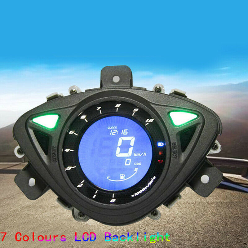 12V Motorcycle Bikes LCD Digital Odometer Speedometer Tachometer Gauge Meter Kit