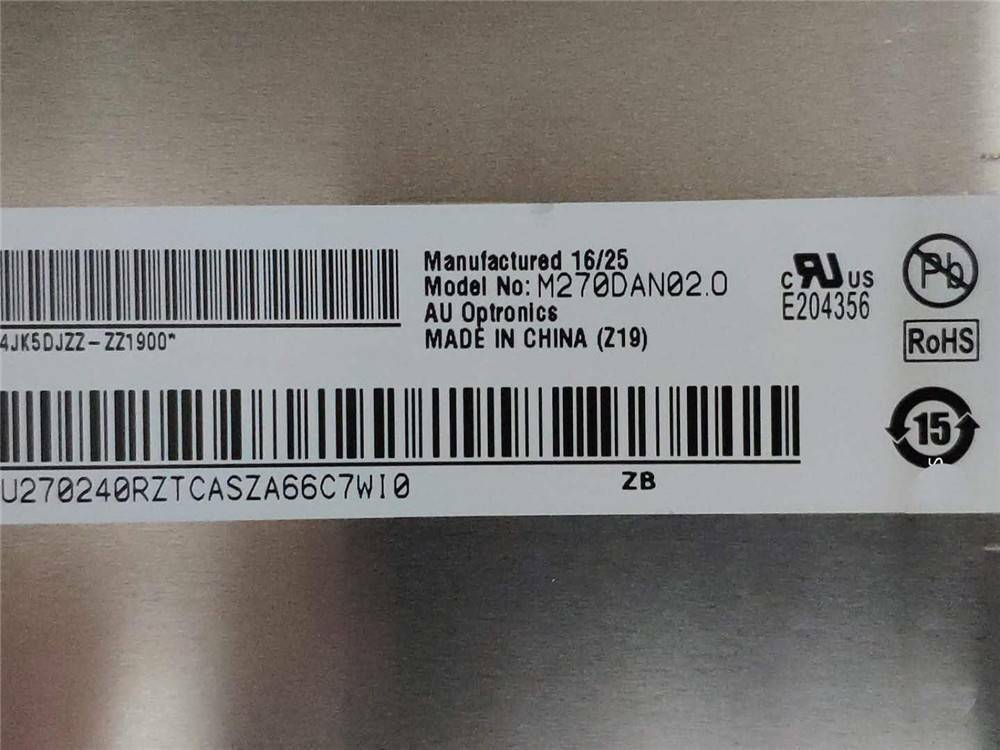 27" AUO 2560(RGB)×1440 Resolution LCD Screen panel M270DAN02.0