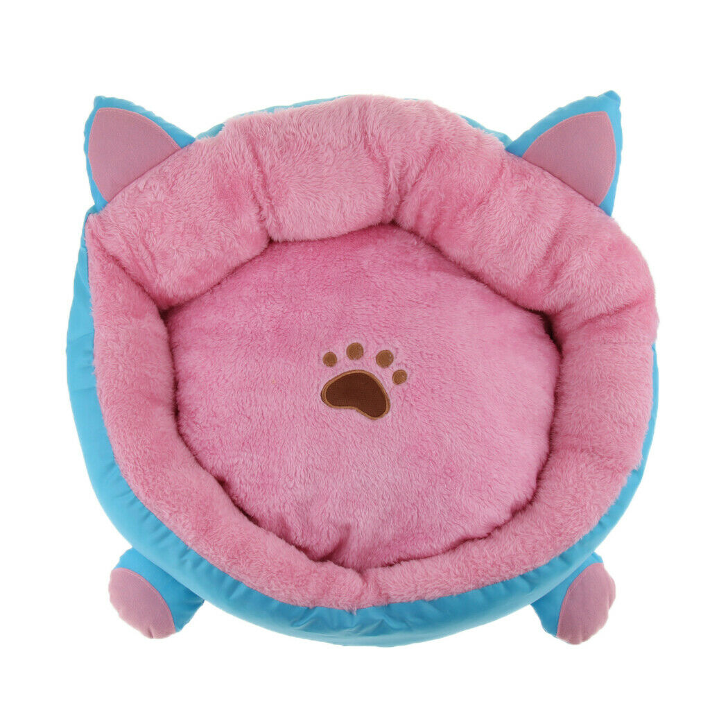 Pet Winter Warm Nest Cat Kitten Dog Kennel Bed Sofa Sleeping Bag Pad Pink