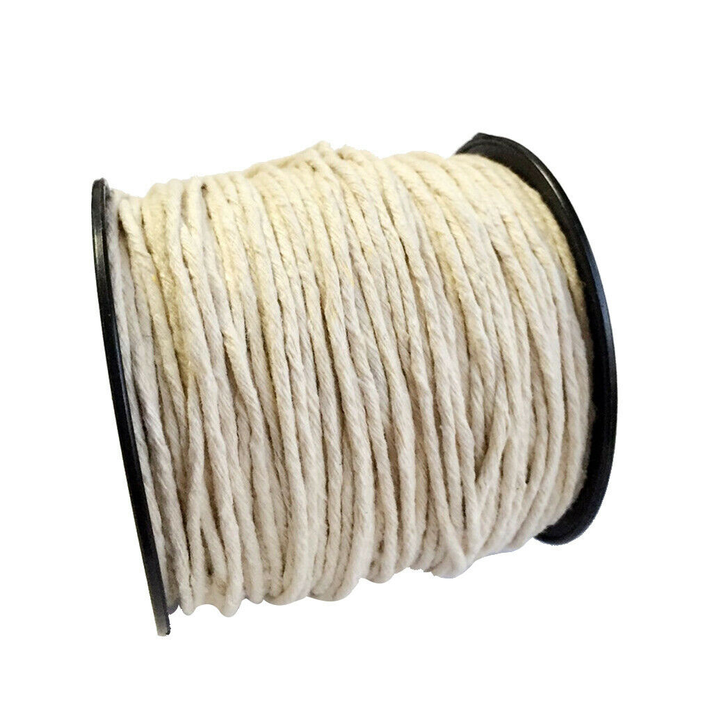 White DIY Braided Pure Cotton Rope Cord String For Clothing 2mm