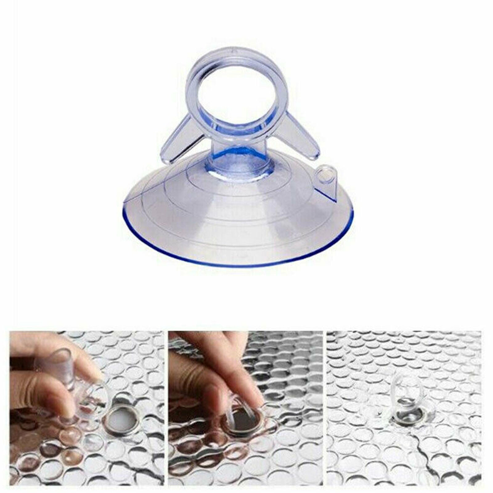 20x 45mm Car Sunshade Suction PVC Cups Clear Rubber Plastic Window Suckers