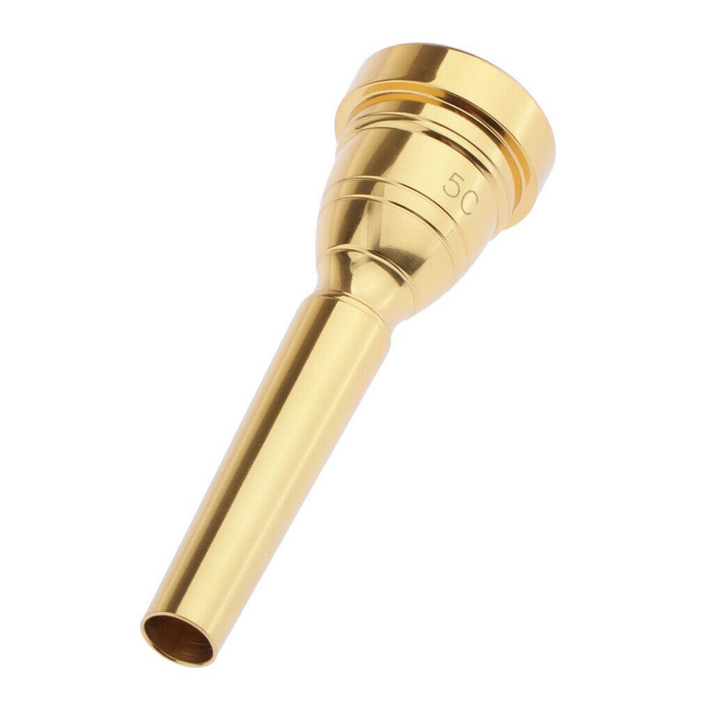 Classical Series Trumpet Mouthpiece 5C Size Brass Golden Heavy Duty