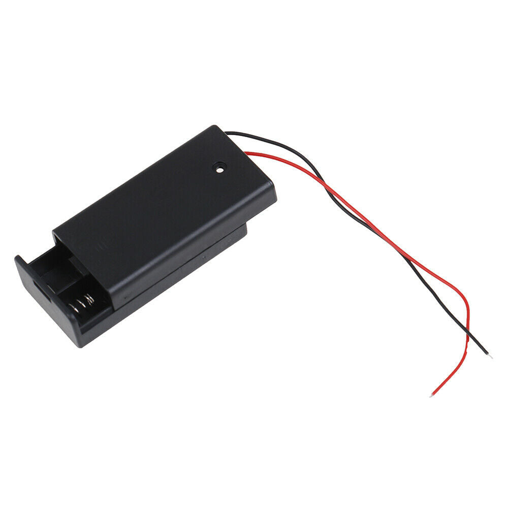 2x AA 3V battery holder connector storage case box ON/OFF switch with lea.l8