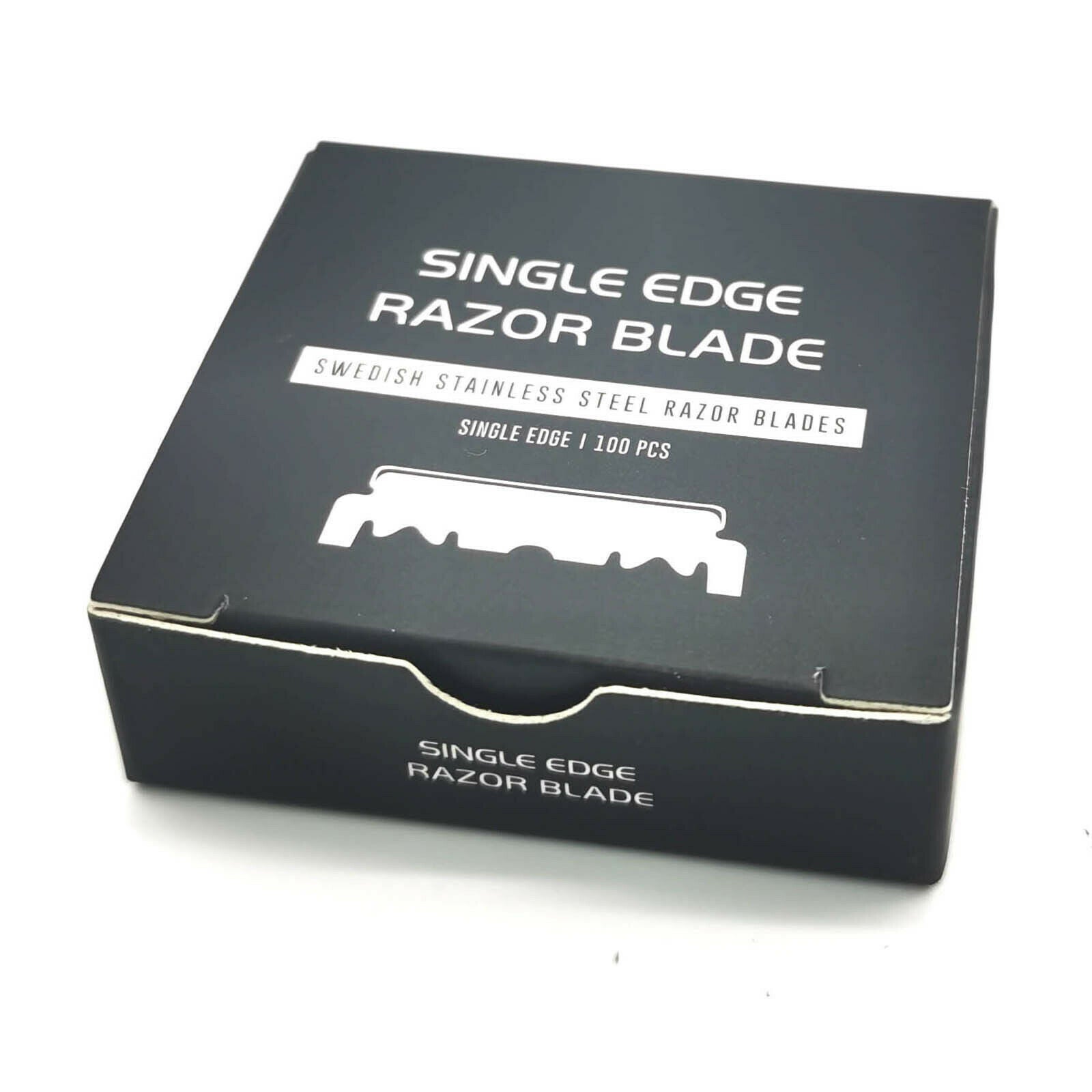 100Pcs Razors Blades Stainless Steel for Barbers Exchangeable Blade Razors