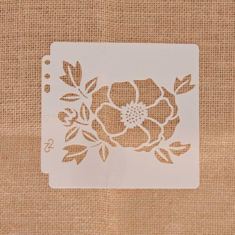 9pcs/set Flower DIY Layering Painting Stencils Templates Scrapbooking Embossing