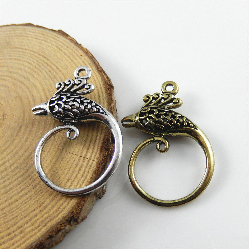 Mixed Colors Zinc Alloy Crafts Jewelry Phonenix Look Charms Pendants 8pcs 52629