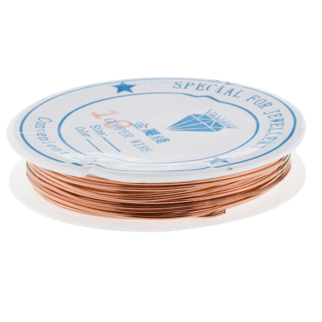 2x Copper Wire for Jewellery Making Artistic Craft Wire 0.25mm, 1mm 19& 33 Gauge