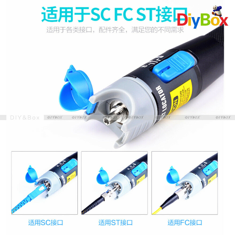 1mW 5km Plastic Fiber Optic Visual Fault Locator With 2.5mm LC/FC/SC/ST Adapter