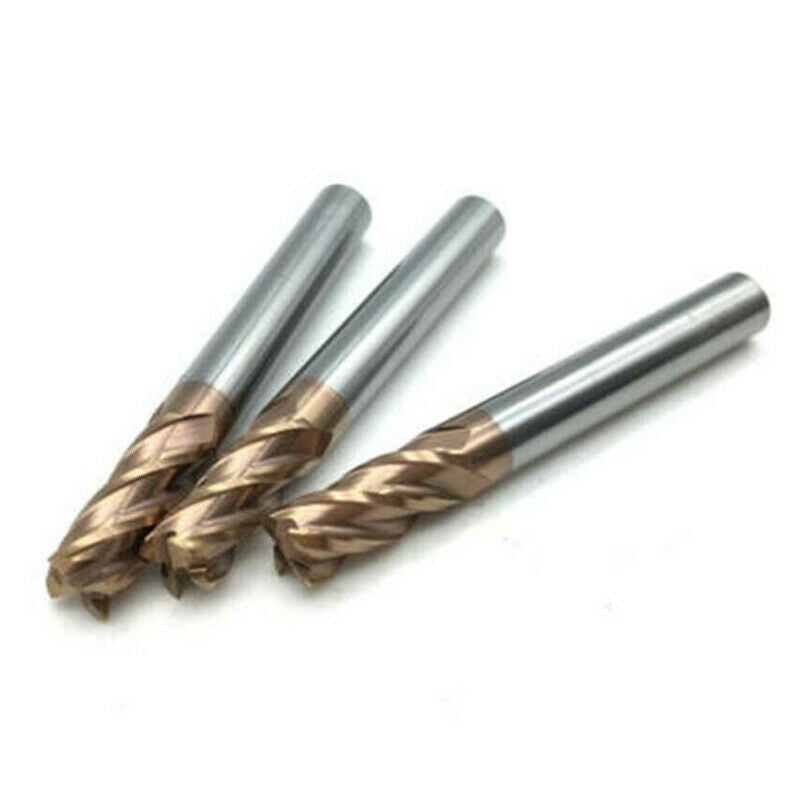 3Pcs HRC55 4 Flute 6mm x 50mm End Mill Solid Carbide TiSiN Coated Cnc Bit Tool