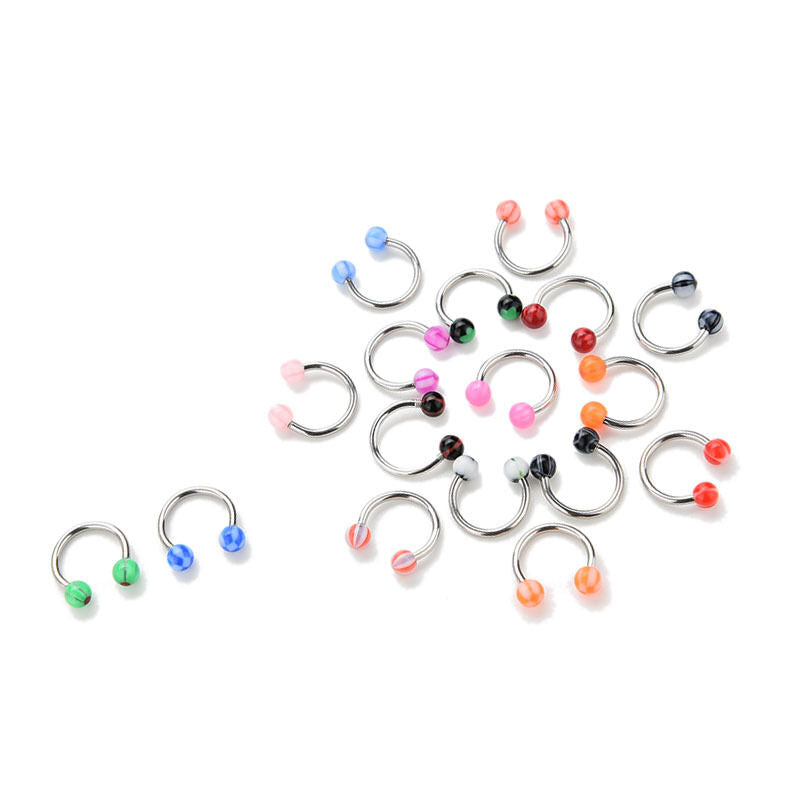 10x Eyebrow Lip Tongue Nose Navel Belly Button Studs Body Piercing lyPGrr.l8