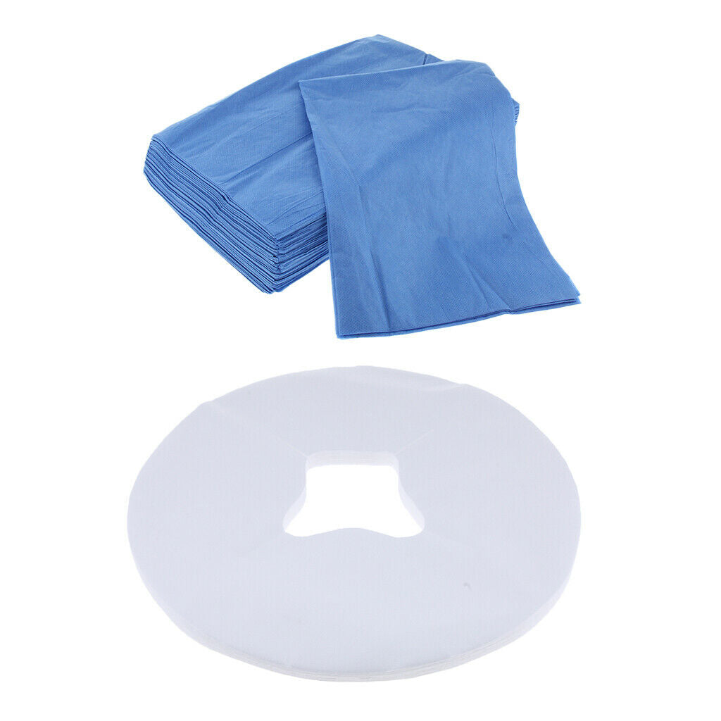 20 Pcs Disposable Massage Table Sheet Bed Cover+100Pcs Massage Pillow Cover