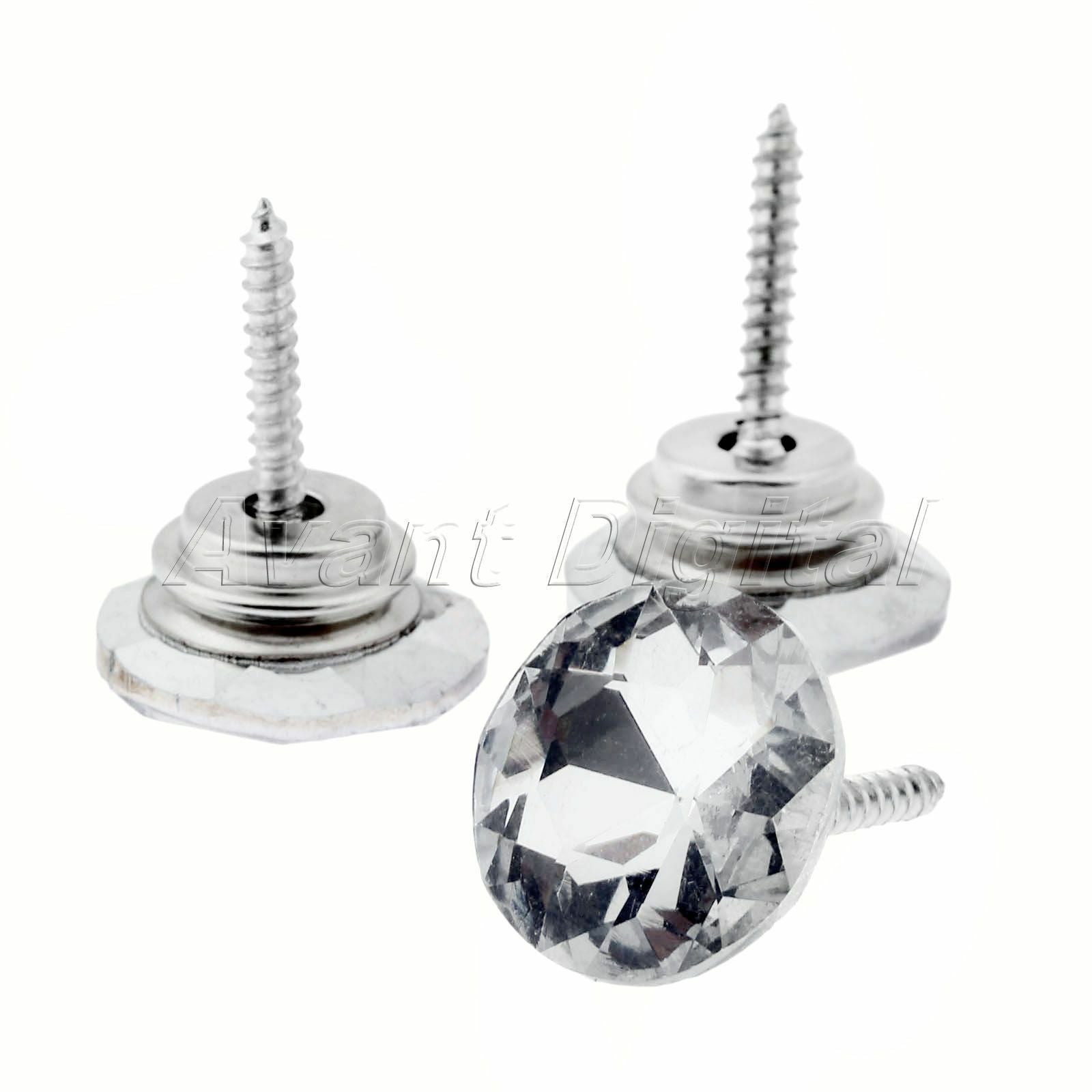 2.0cm 10pcs Sofa Screw Sew Buttons Crystal Upholstery Nails Tacks Shiny Pattern