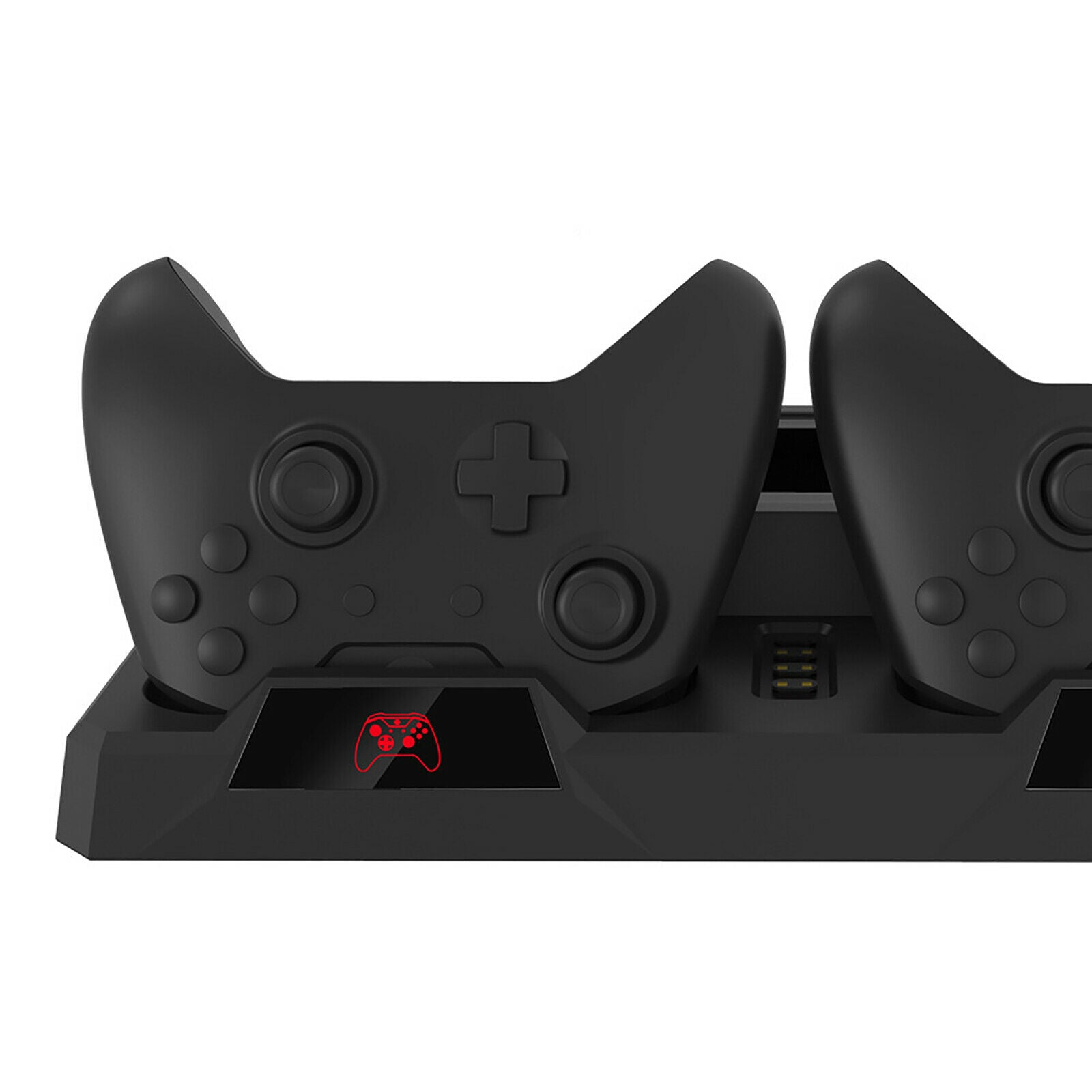 For XBOX ONE X S Console Charging Base Dual Controllers Charger with Cooling Fan