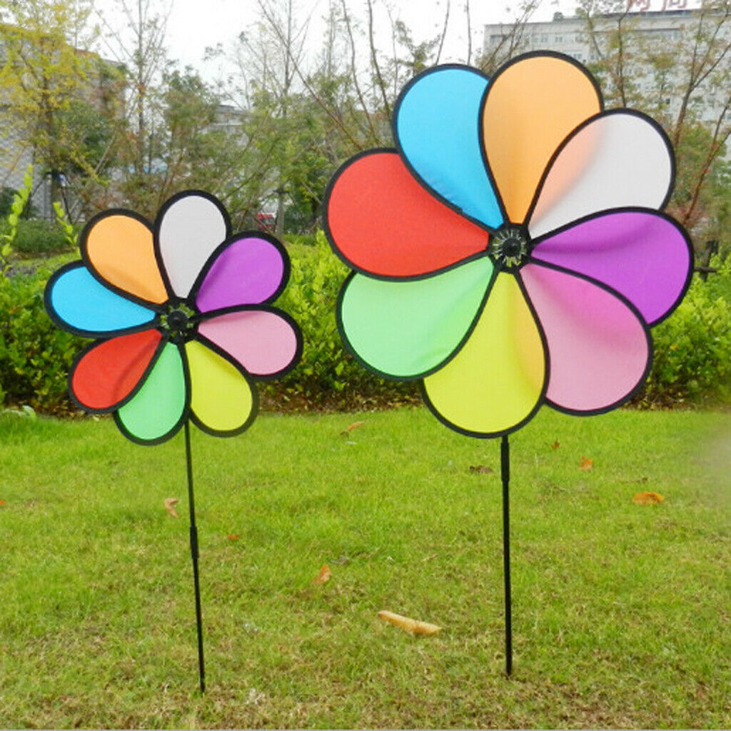 Portable Wind Spinner Pinwheel Wind Chime Flower for Garden Party Festival