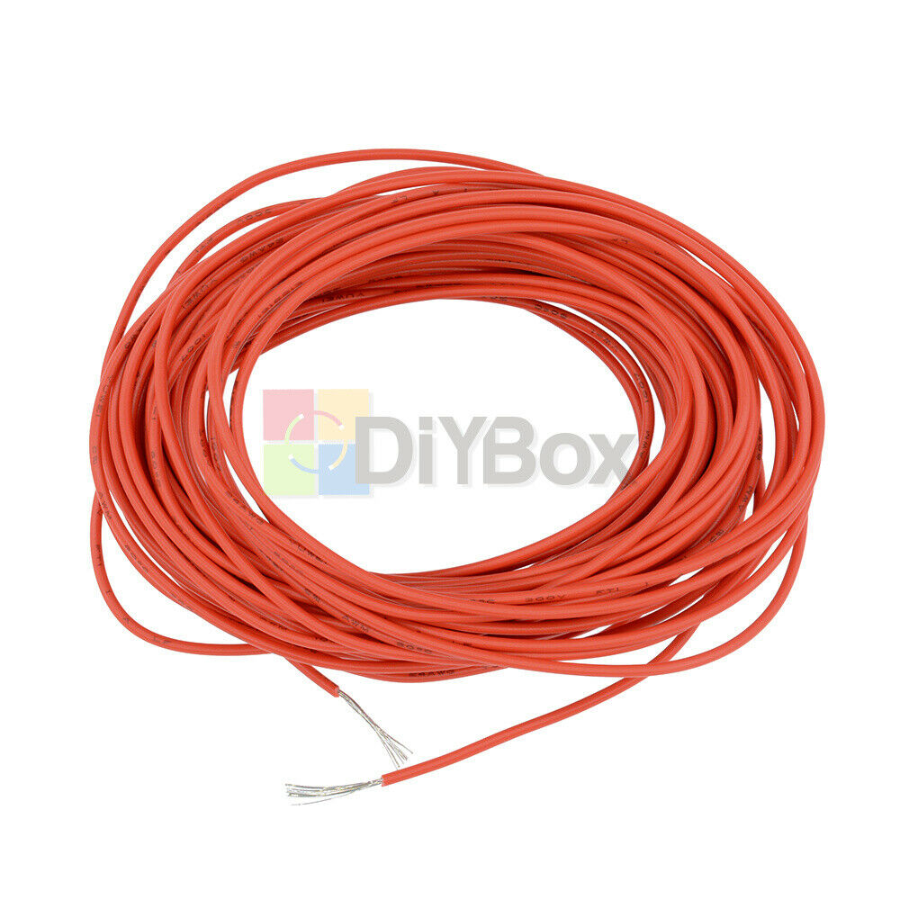 32.8â€ Red UL-1007 24AWG Hook-up Wire 80Â°C / 300V 10M Cord Hook-up DIY Electrical