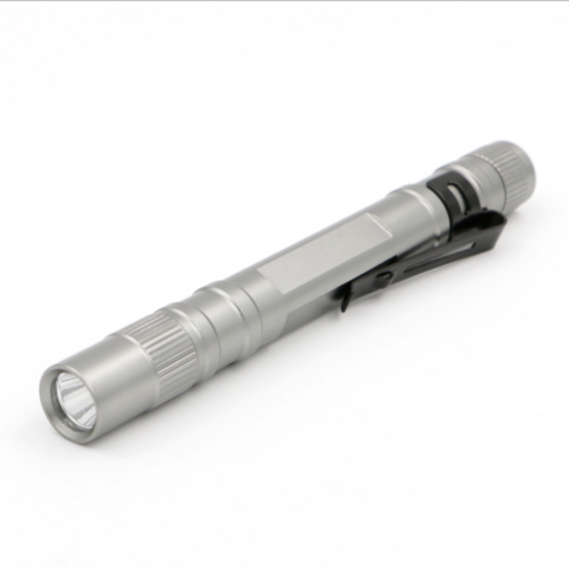Portable Mini LED Flashlight Pen Torch Lamp Penlight Battery Powered with Clip