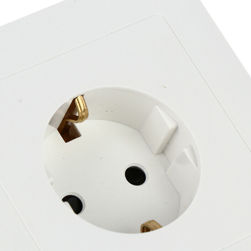 1Pc EU Standard Power Socket White Panel AC 250V 16A Wall Concealed Power.l8