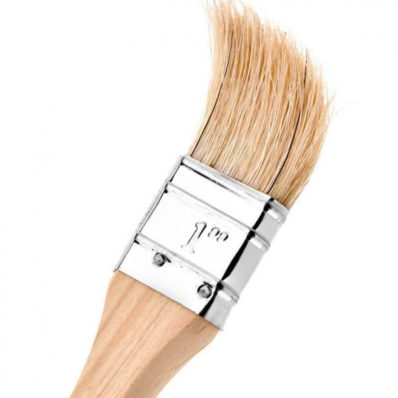 Natural Bristle Flat Pastry Brush Heat-resistant for Pastries Dessert Bread
