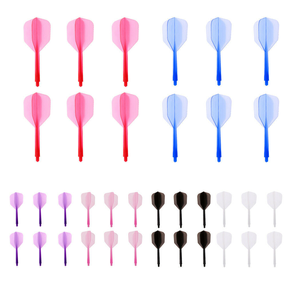 12x Transparent 2BA Thread  Shafts &  Flights Connection, Red &
