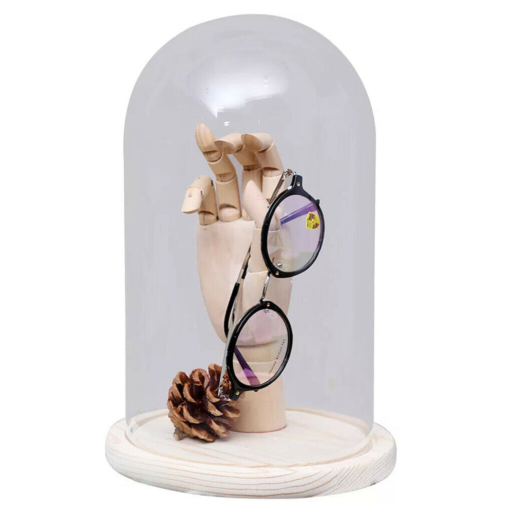 Eyewear Display Rack Wooden +Glass Box for Glasses Jewelry Decorations M