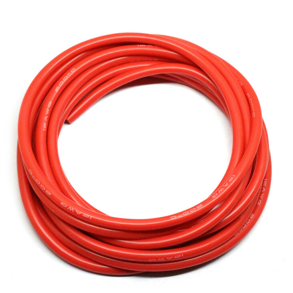12AWG Flexible Silicone Wire Cable (Black 10ft+Red 10ft) for RC Airplane DIY