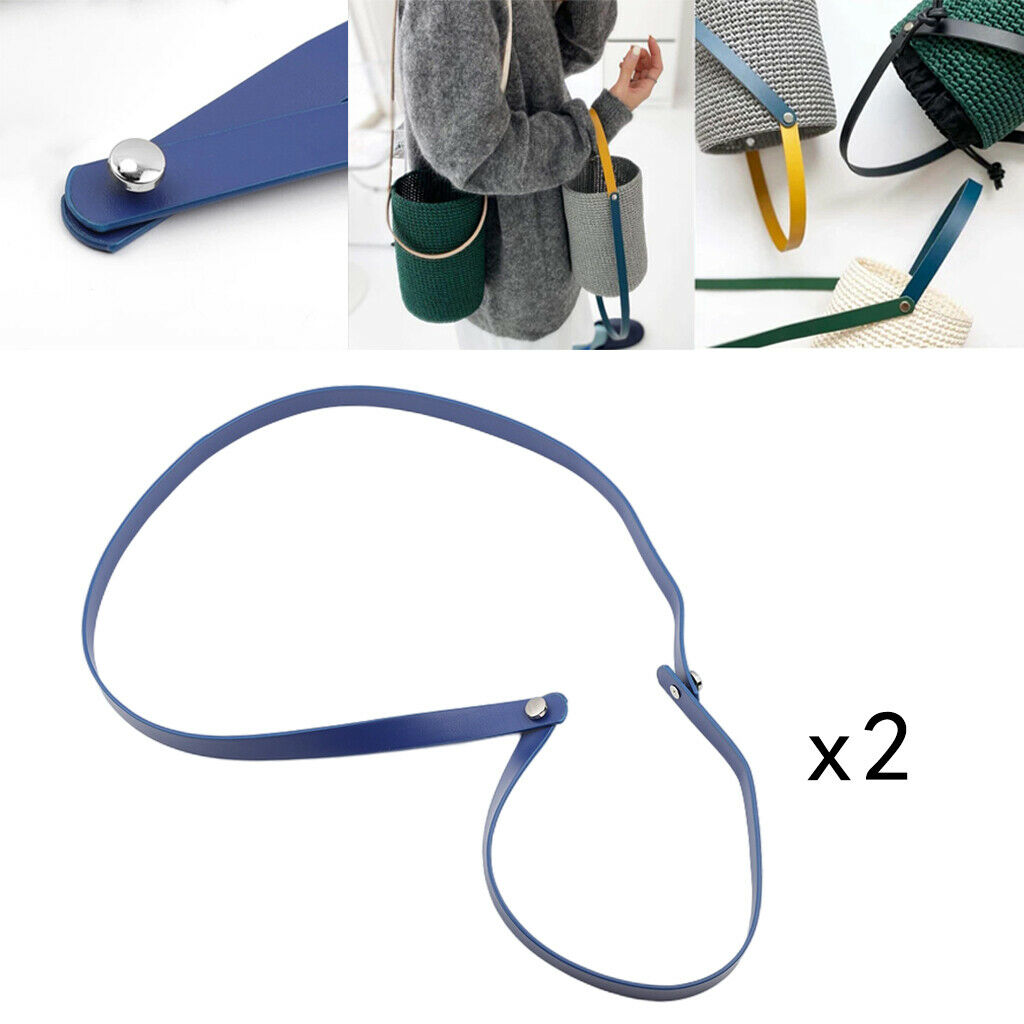 Leather Purse Chain Strap Handle Shoulder Crossbody Bag Handbag Blue