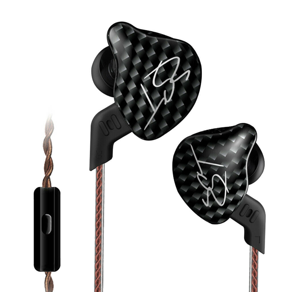 4BA+1DD Hybrid Earphone Headset HIFI Earbuds In Ear Monitor Headphones Black
